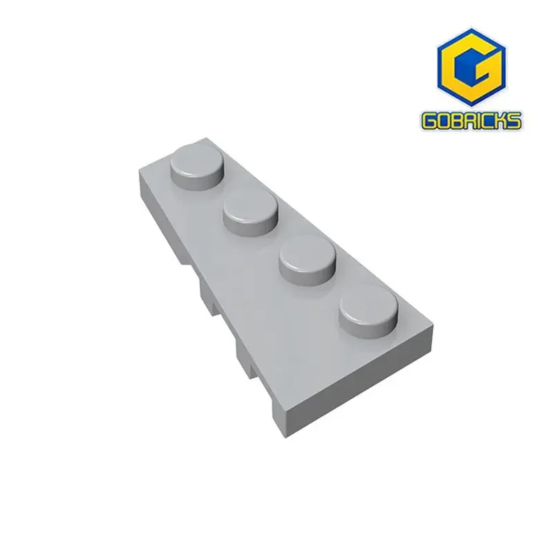 Gobricks 1 قطعة MOC إسفين لوحة 2x4 الطوب الأيسر متوافق مع 41770 نموذج اللبنات أجزاء الاطفال لتقوم بها بنفسك تجميع لغز اللعب