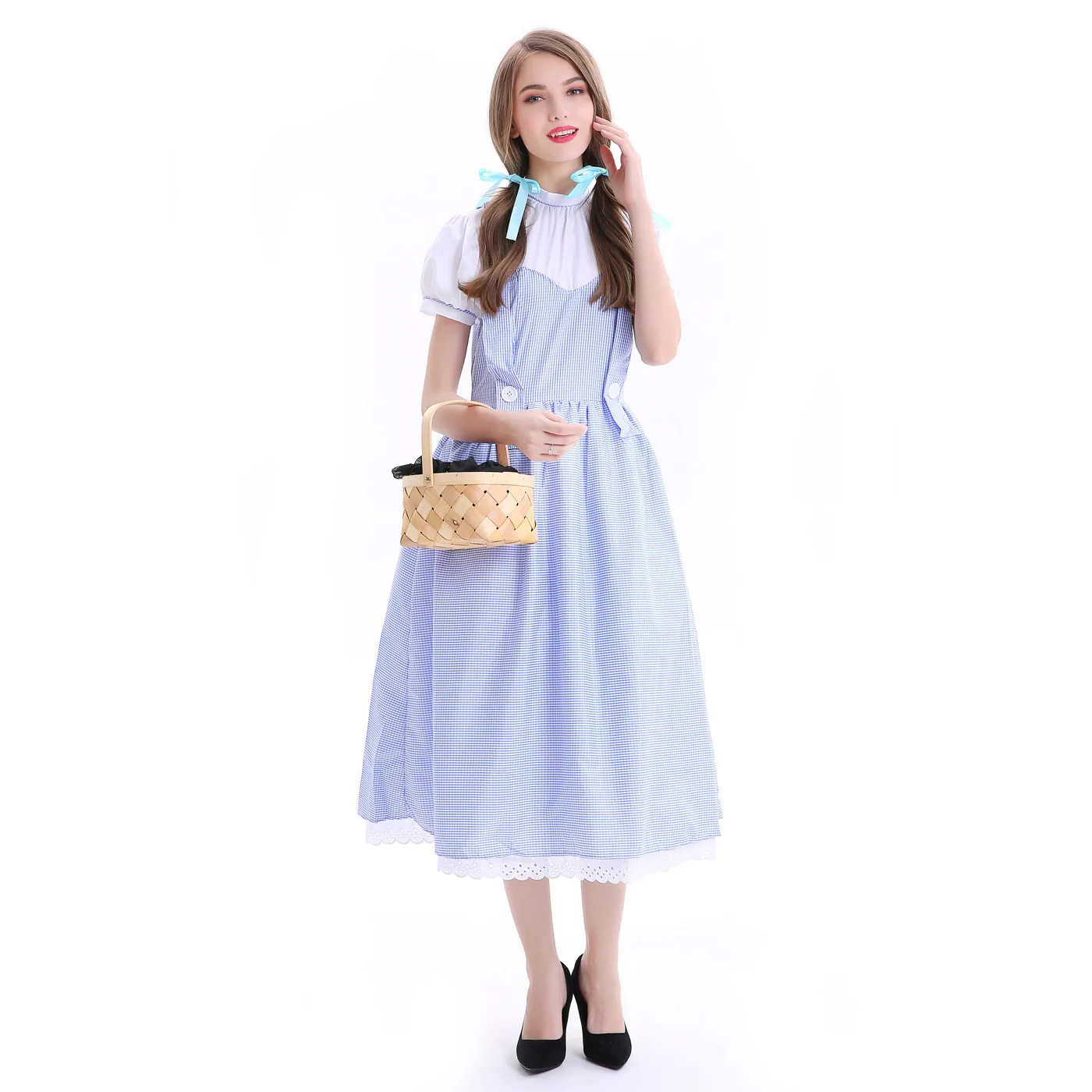 

Костюм для выступления на Хэллоуин, костюм больших размеров, костюм горничной, драматический женский винтажный фермерский костюм большого размера