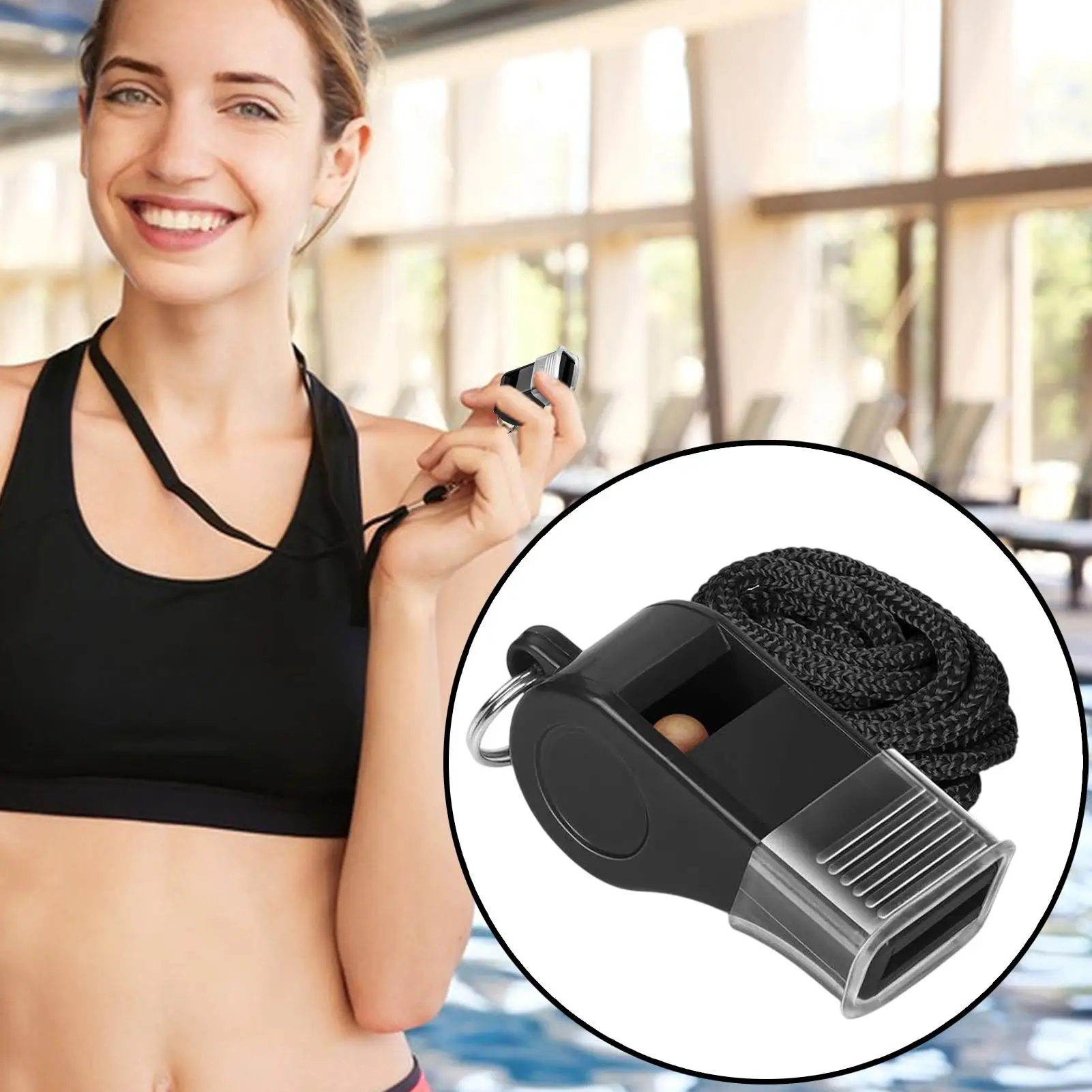 2 قطعة صافرة رياضية احترافية مع الحبل بصوت عال واضح الحكم صافرة لكرة القدم كرة السلة مدربي كرة القدم معدات التدريب #2