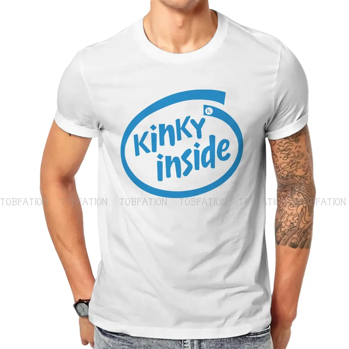 BDSM TShirt for Men Kinky Inside  Humor Summer Tee T Shirt High Quality Trendy Loose