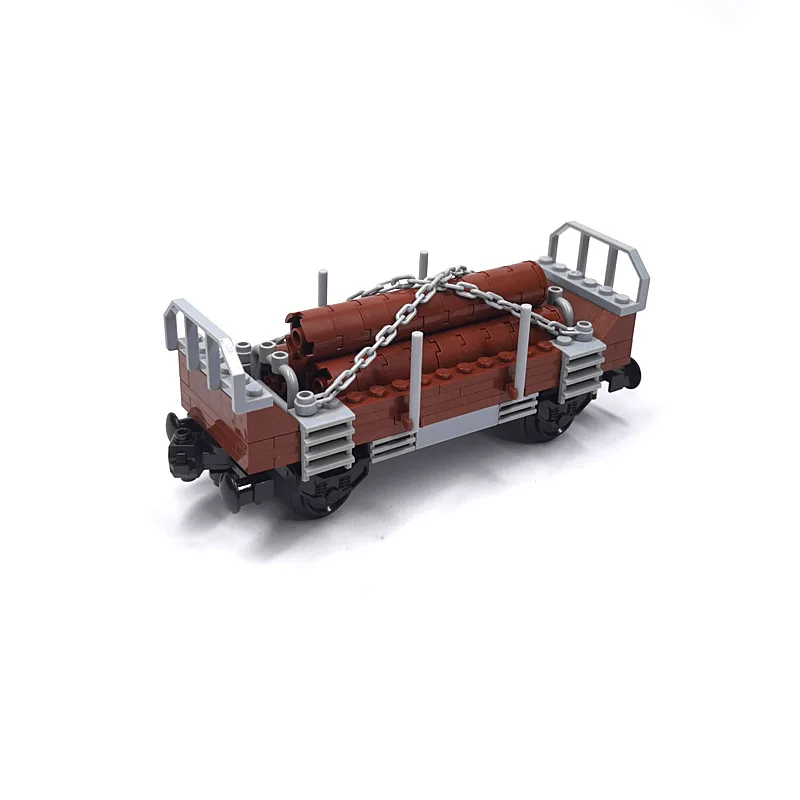 Block Train Track Small Particle Block Wooden Diesel Car Electric Train moc Scene Matching Model