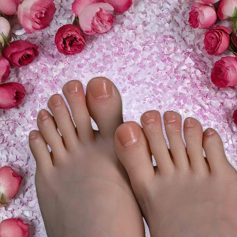 

Female Silicone Foot Model for Nail Art Mannequin False Nail Display Salon Manicure Medical Practice Jewelry Shoes Fetish TG3908