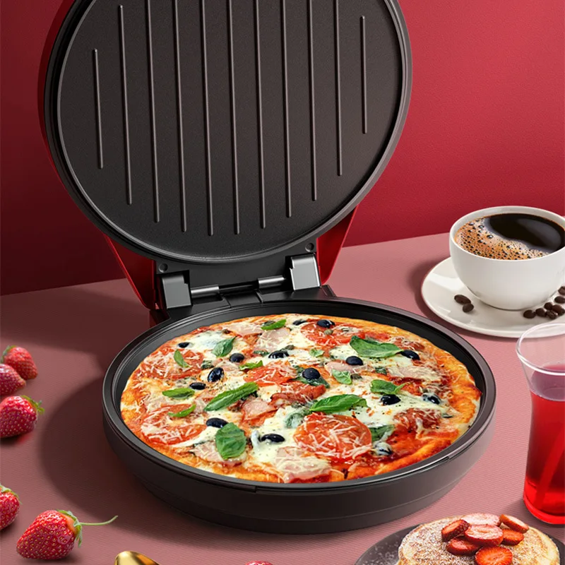مقلاة كيك كهربائية، تسخين منزلي على الوجهين، خبز، مقلاة فطيرة، انقطاع التيار الكهربائي التلقائي، نطاق واسع ومعمق