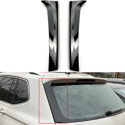 1 Pair For VW Tiguan MK2 2017 2018 2019 2020 2021 2022 2023 Car Rear Window Side Spoiler Glossy Black Plastic Accessories