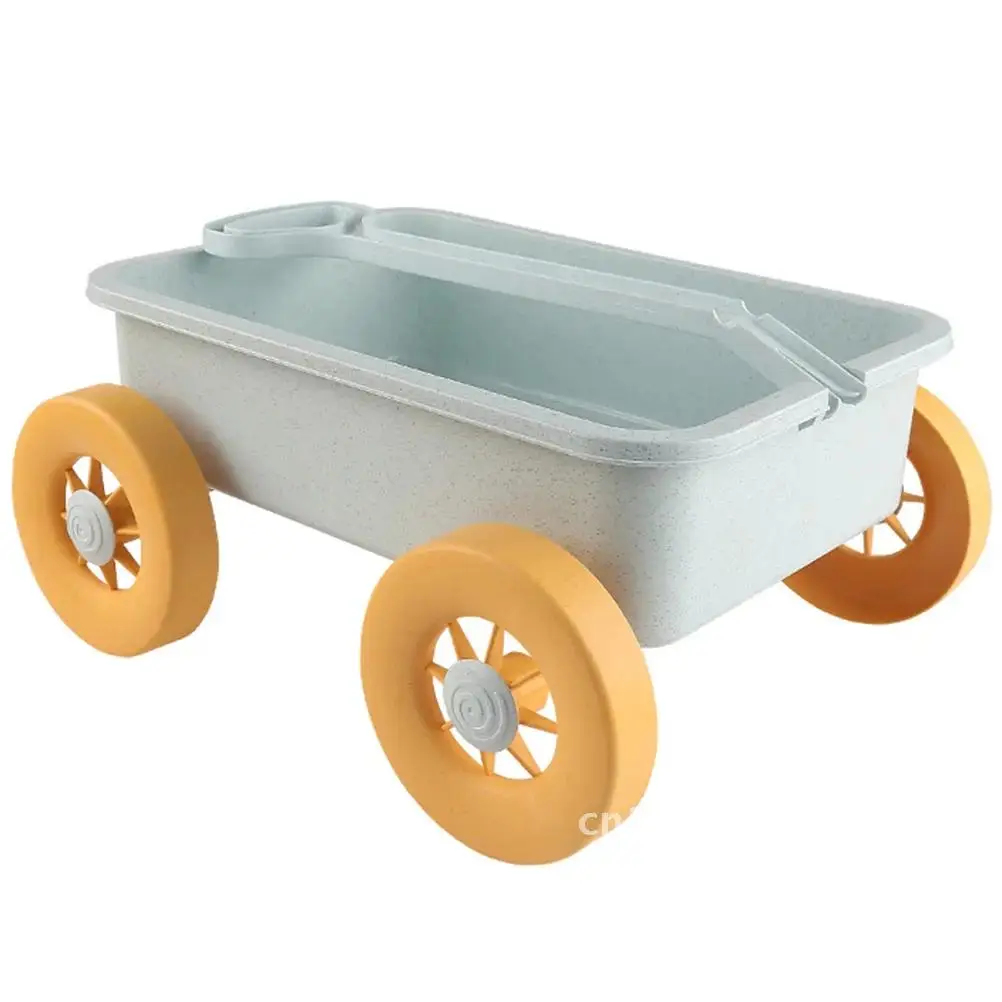 Pull Summer Cartoon Toy Seaside Toddler Children’s Sand Vehicles Wheelbarrow Toys Construction Digging Plastic Kids