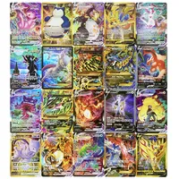 20-100Pcs English French Spanish German Italian Pokemon Vmax GX EX Flash Card Charizard Pikachu trade Card Kids Pokemon Toy Gift