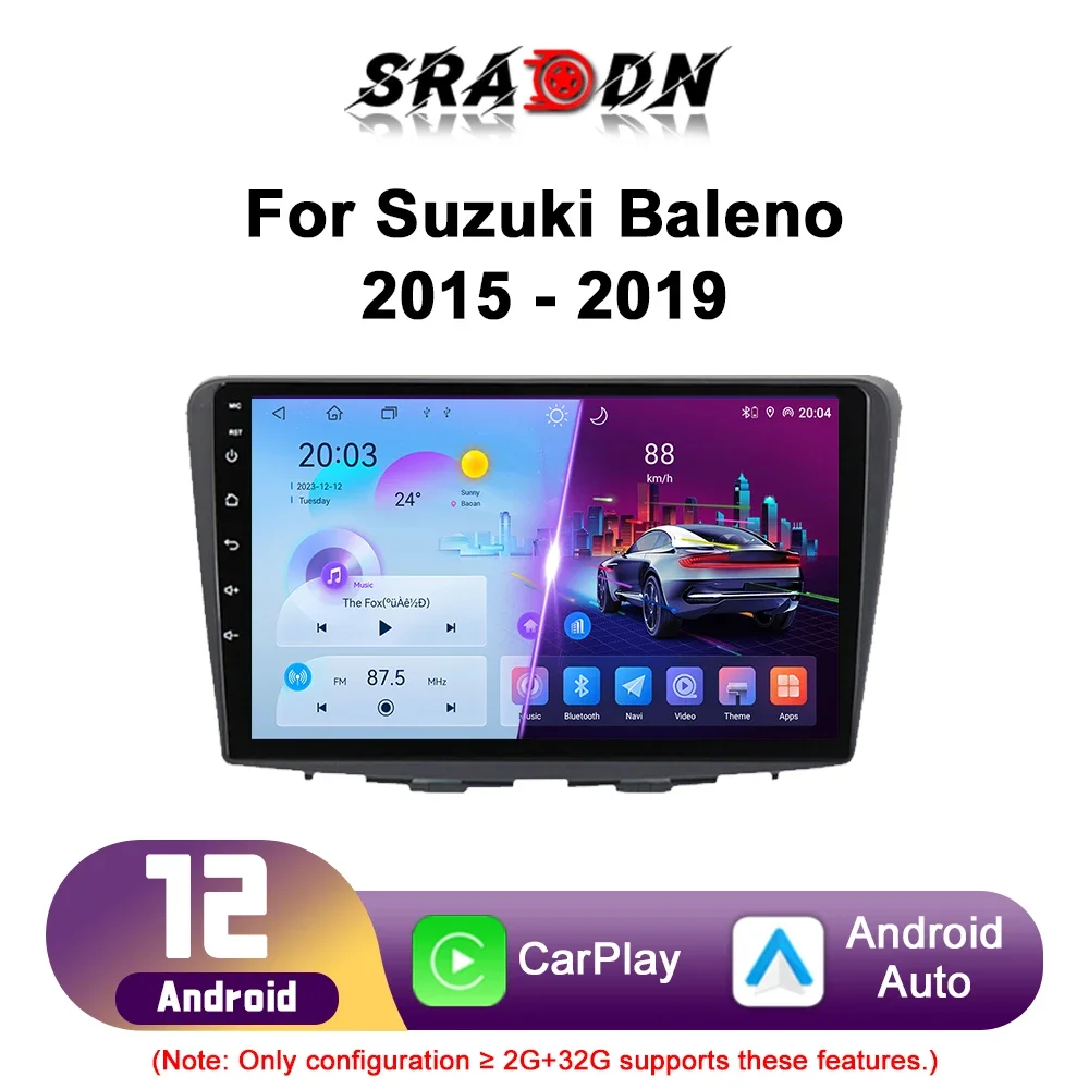 For Suzuki Baleno 2015 - 2021 Car Radio Android Automotive Multimedia Player GPS Navigation Carplay Touch Screen Auto Stereo