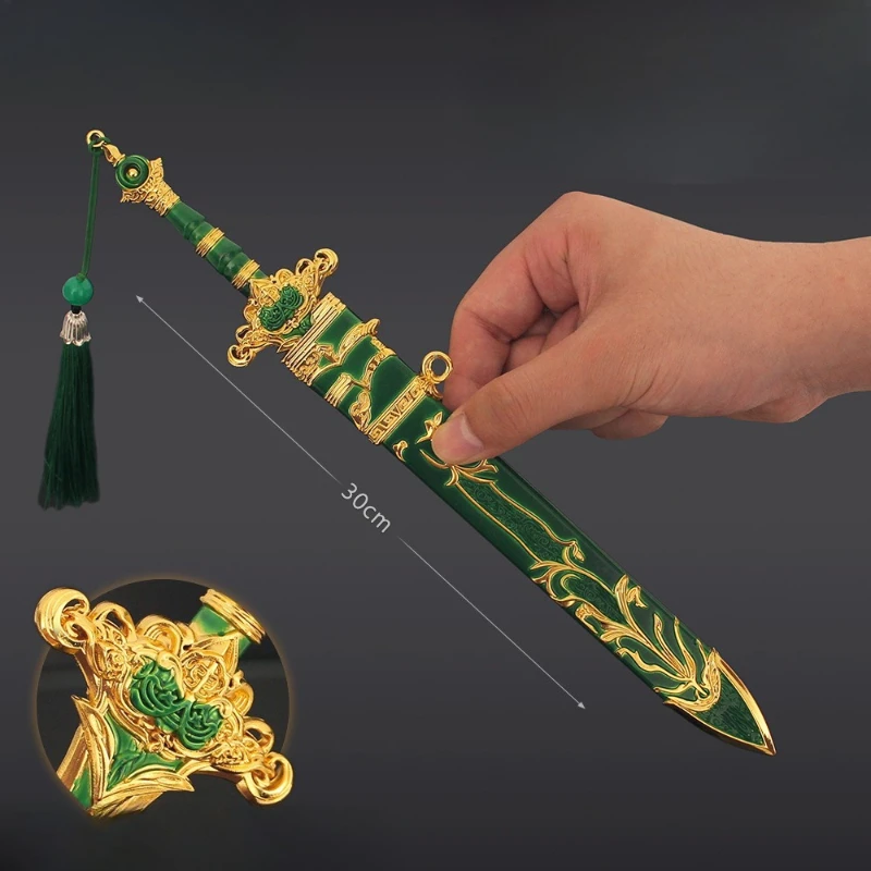 Sceau des dieux de 30cm/11,81 pouces, série douze épées, modèle d'arme épée ancienne, couteau Qingping, article de collection de bureau, ornements