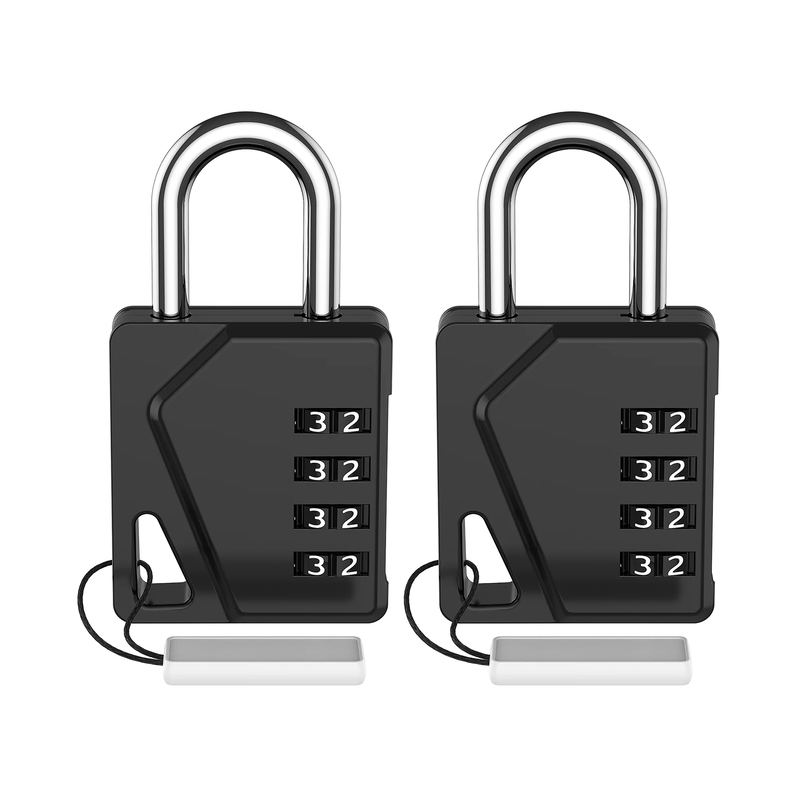 ORIA Combination Lock Padlock 2PCS Password Locks 4 Digit Number Code Lock Safe Lock for Gym Digital Locker Suitcase Drawer