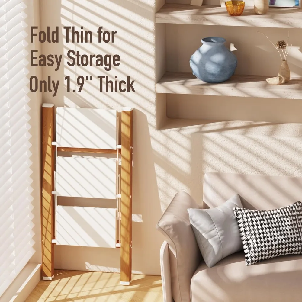 3 Step Lightweight Aluminum Folding Ladder, Portable Step Stool with Wide Anti-Slip Pedals, 330 lbs Capacity for Cleaning Tasks