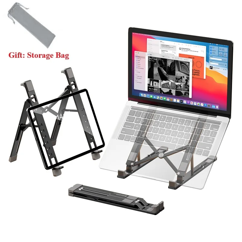 

Laptop Stand Foldable Aluminum Alloy Portable Notebook Stand 10-15.6 Inch Macbook Air Computer Bracket Laptop Holder