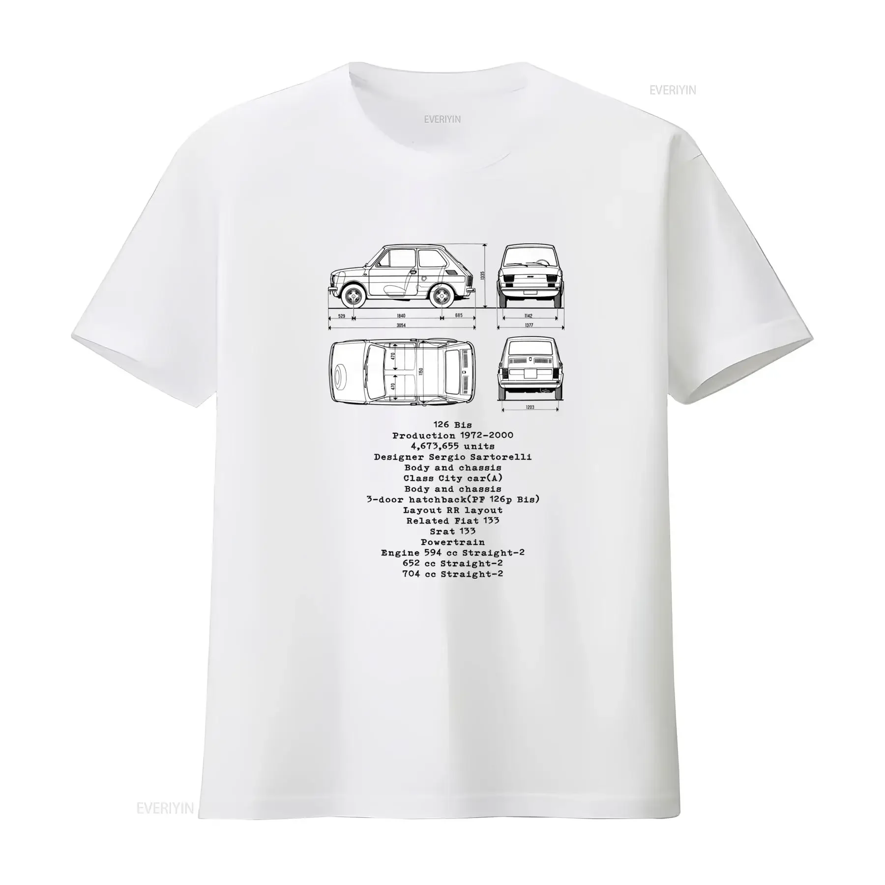 Vintage Retro Classic Micro Car Blueprint Line Art Print Auto Enthusiast Casual T Shirt vintage Washed Comfortable Soft