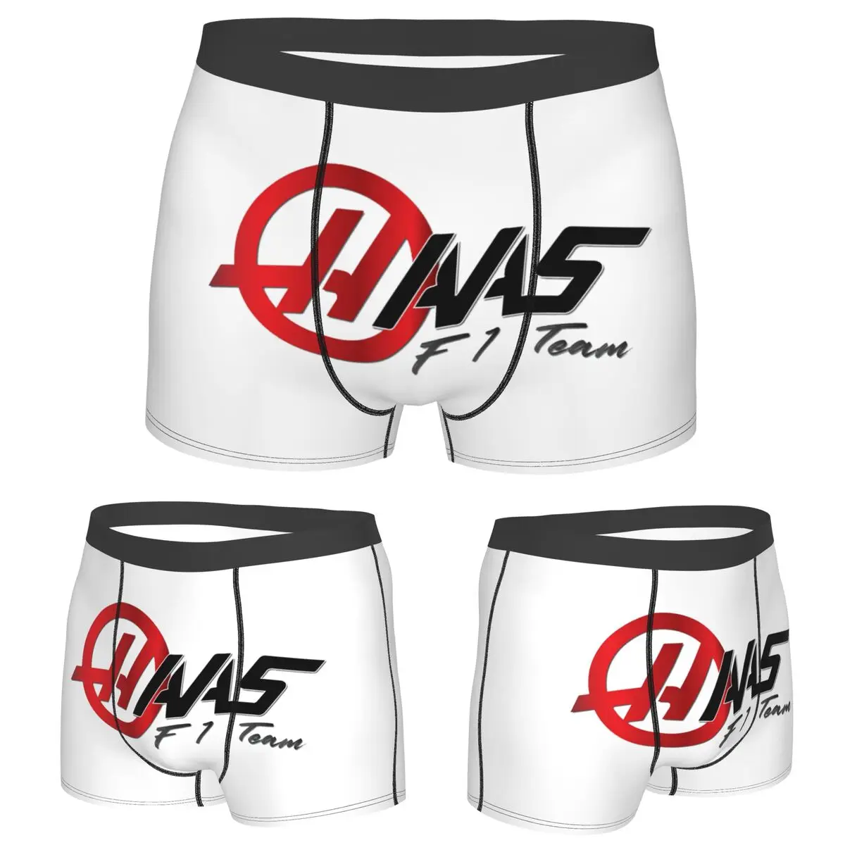 

Boxer Underpants Shorts Haas F1 Team Logo Panties Men Soft Underwear for Homme Man Boyfriend Gift
