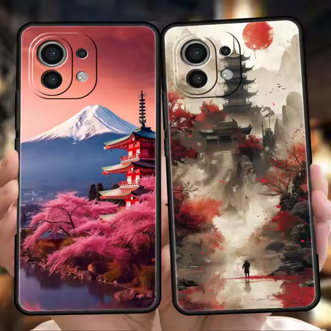 Japanese Anime Landscape Art Phone Case For Xiaomi 15 14 13 12 Lite 14T 13T 12T Pro Poco X7 X6 X5 X4 X3 NFC F7 F6 Pro Cover