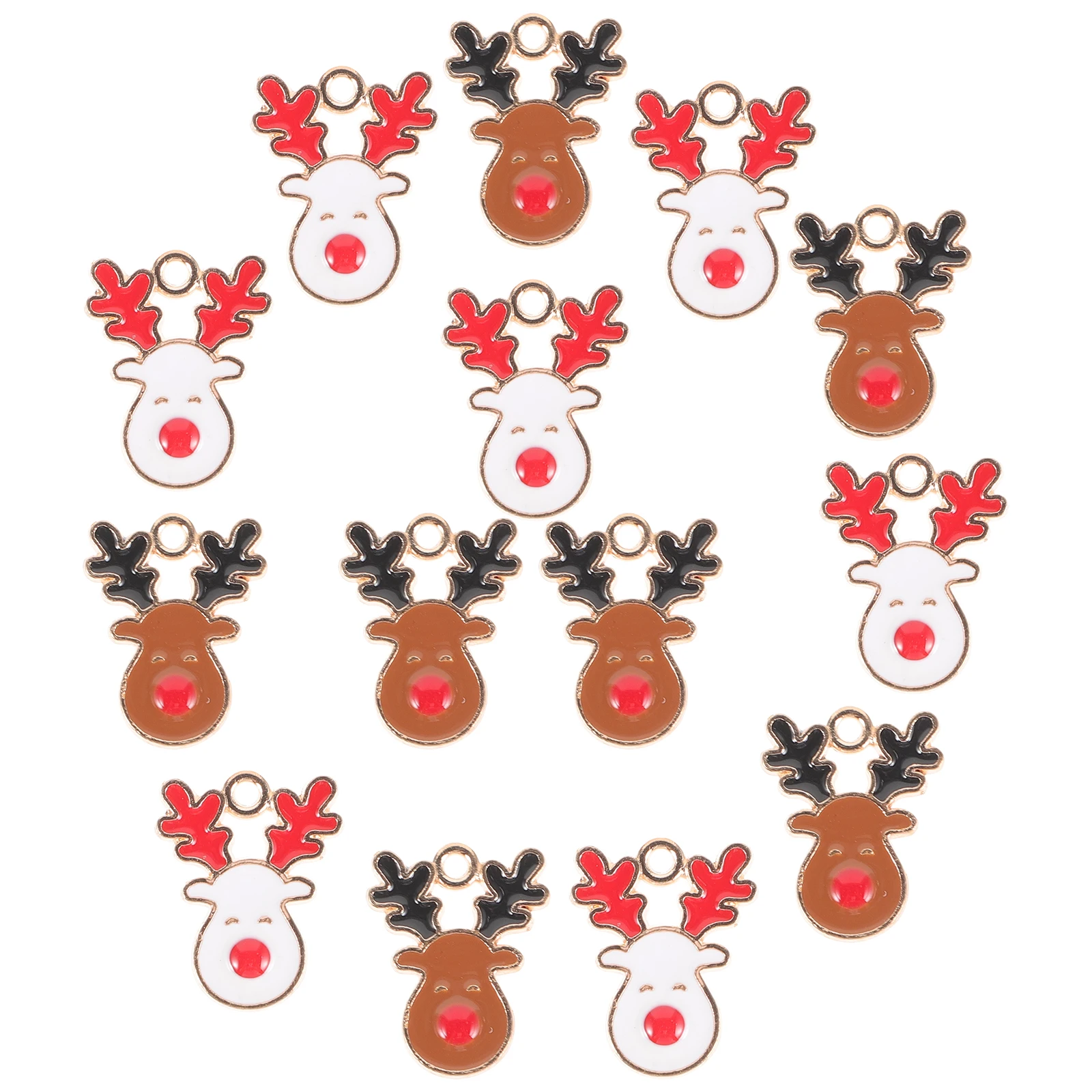 

20pcs Christmas Reindeer Charms Pendant DIY Jewelry Making Supplies Alloy Phone Decor Xmas Gifts Bracelet Necklace Accessories