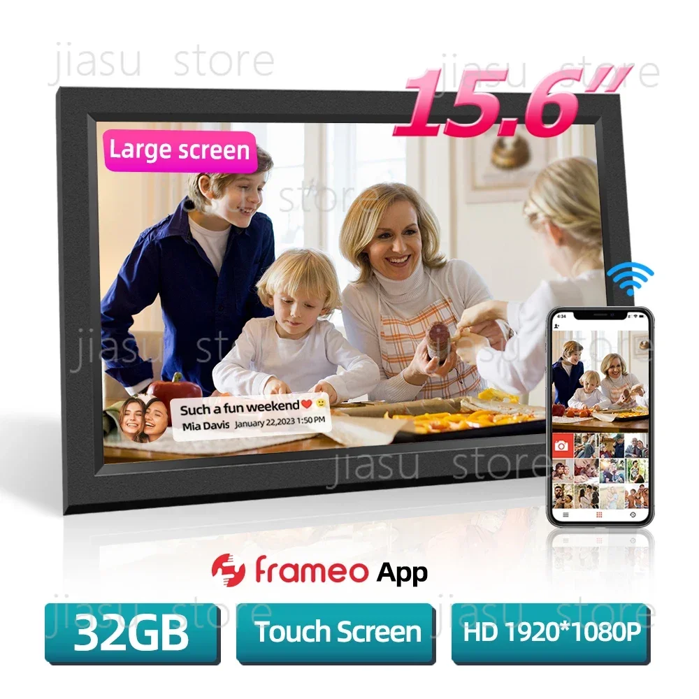 15.6-Inch Wi-Fi Digital Photo Frame IPS 1920 X 1080 High-Definition Touch Screen 32GB Wireless LAN Intelligent Photo Frame