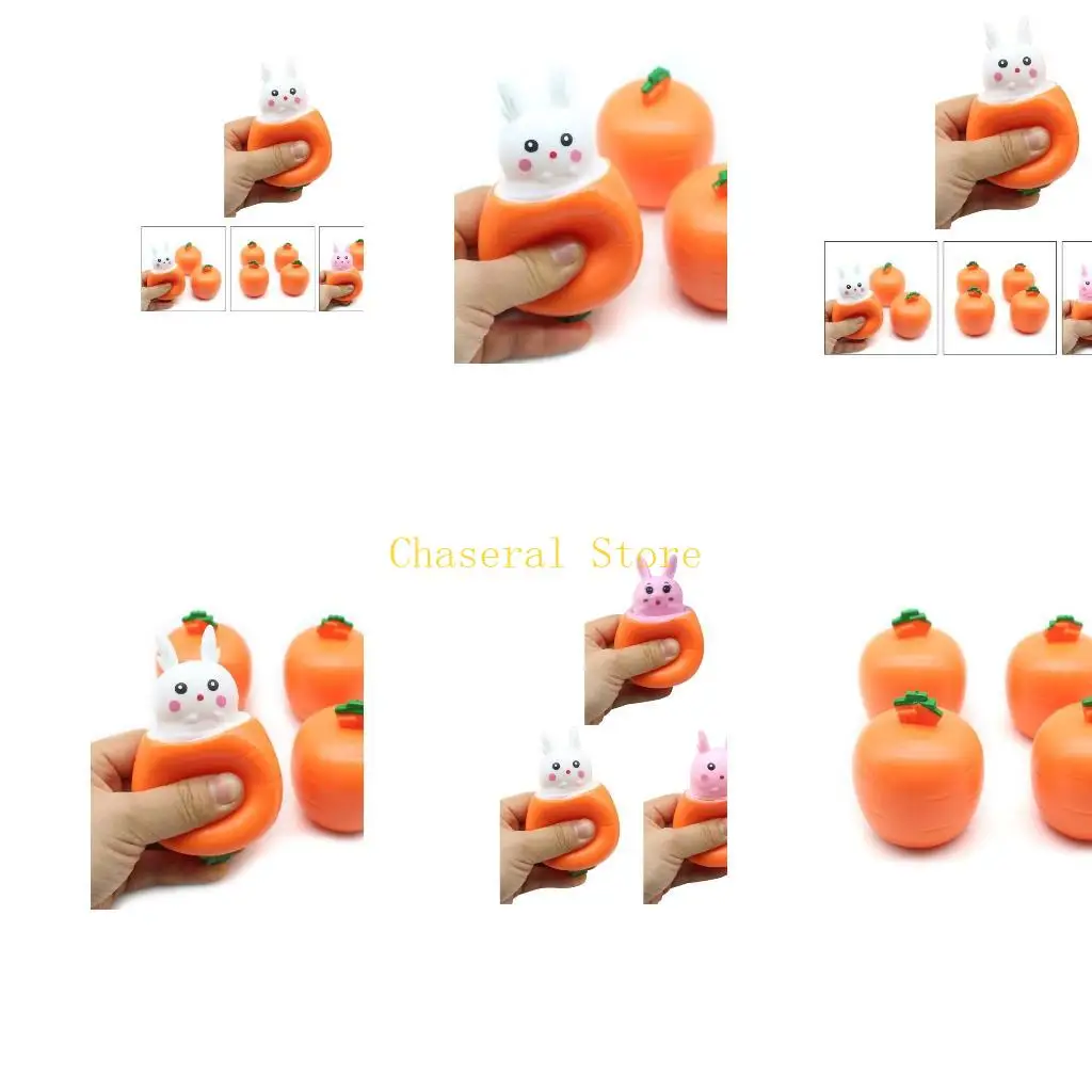 e7ce 스퀴즈 장난감 당근 토끼 TPR 팝업 컵 성인 감압 통풍 장난감 아이들 호의