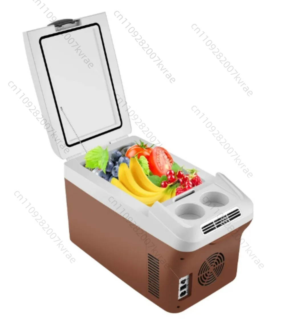 Beverage Cooler Refrigerated Fresh Stogare 12V/ 24V/ 220V 15L Car & Home Use Refrigerator Cooling and Heating Fridge