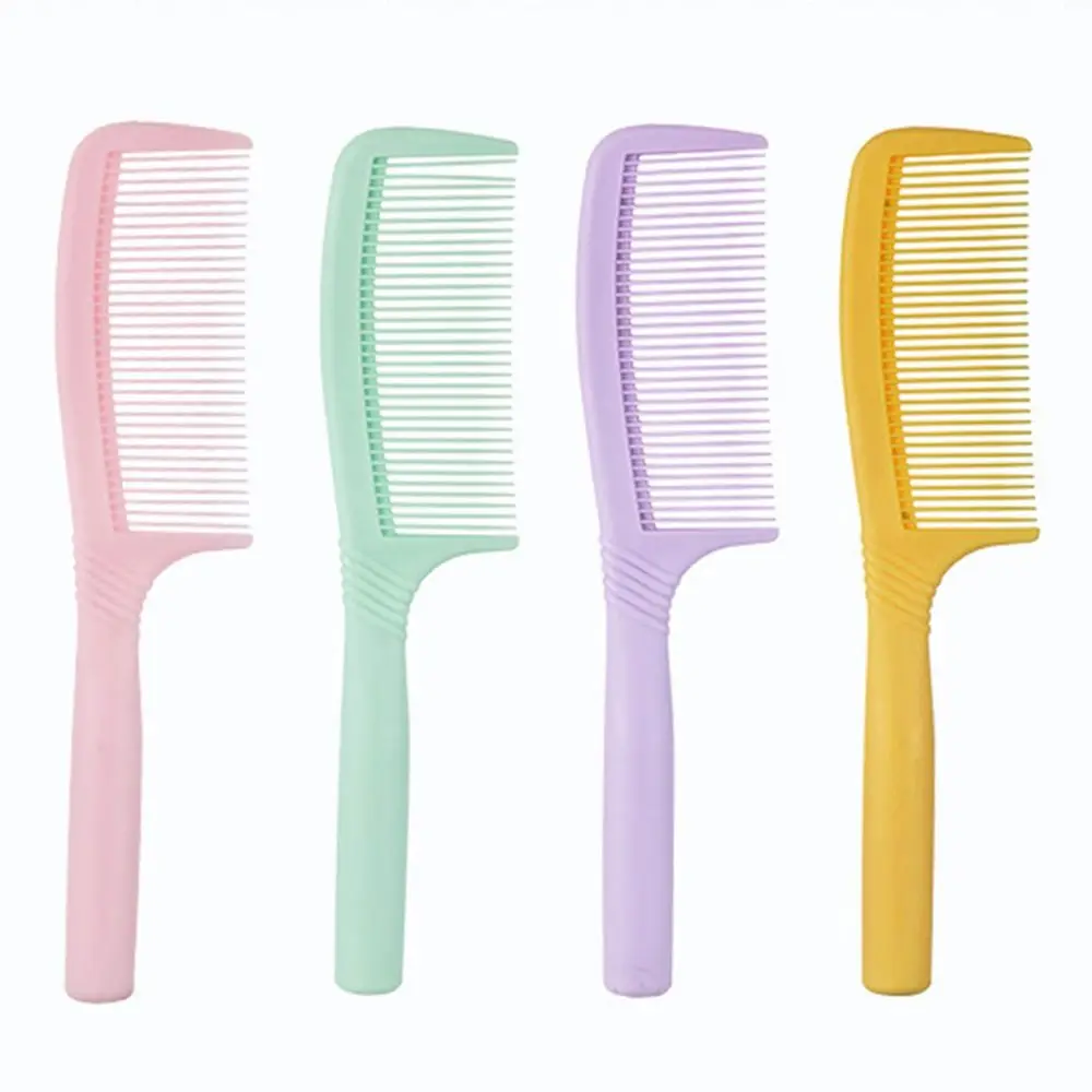 Cute Plastic Hair Comb Macaron Color Scalp Massage Massage Smoothing Comb Anti-static Wear-resistant Hairdressing Comb Barber