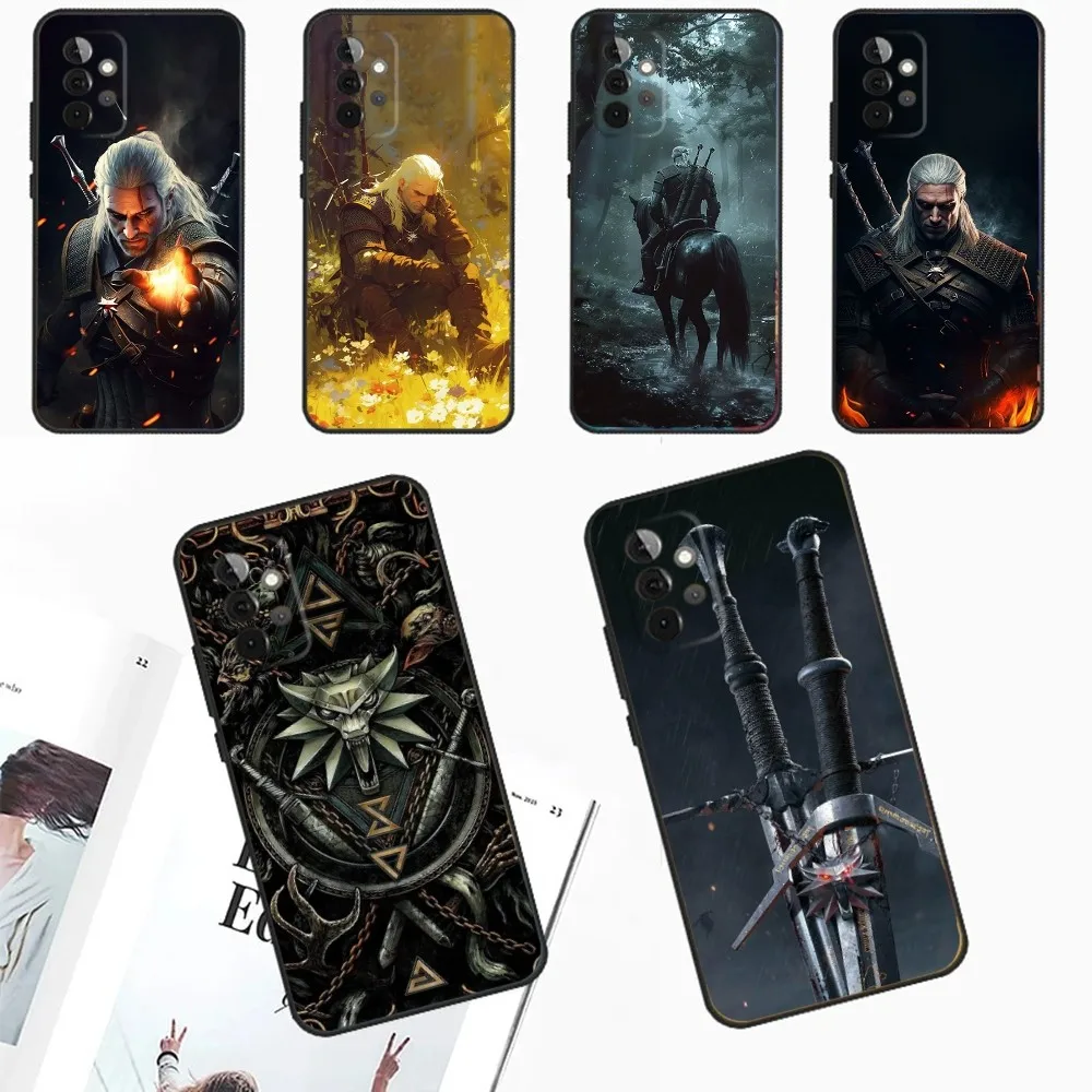 The W-Witcher Game Phone Case For Samsung Galaxy A13,A21s,A22,A31,A32,A52,A53,A71,A80,A91 Soft Black Phone Cover