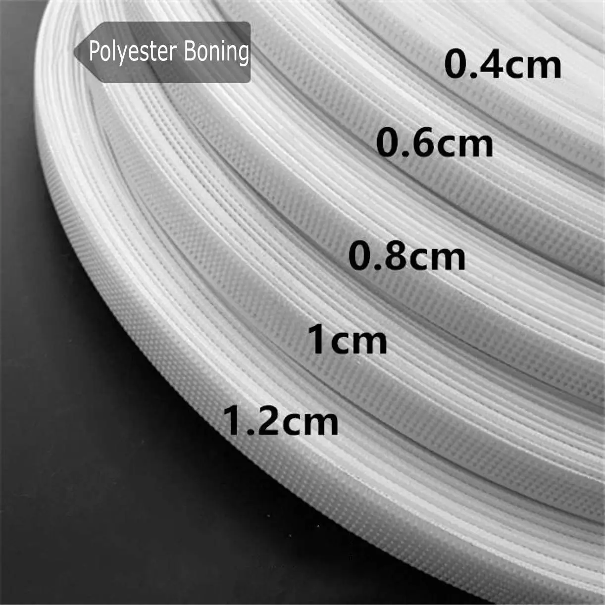 50 Yard White Polyester Boning for Sewing, Through Low Density Boning for Wedding Dress, Nursing Caps, Corset, Bridal Gowns