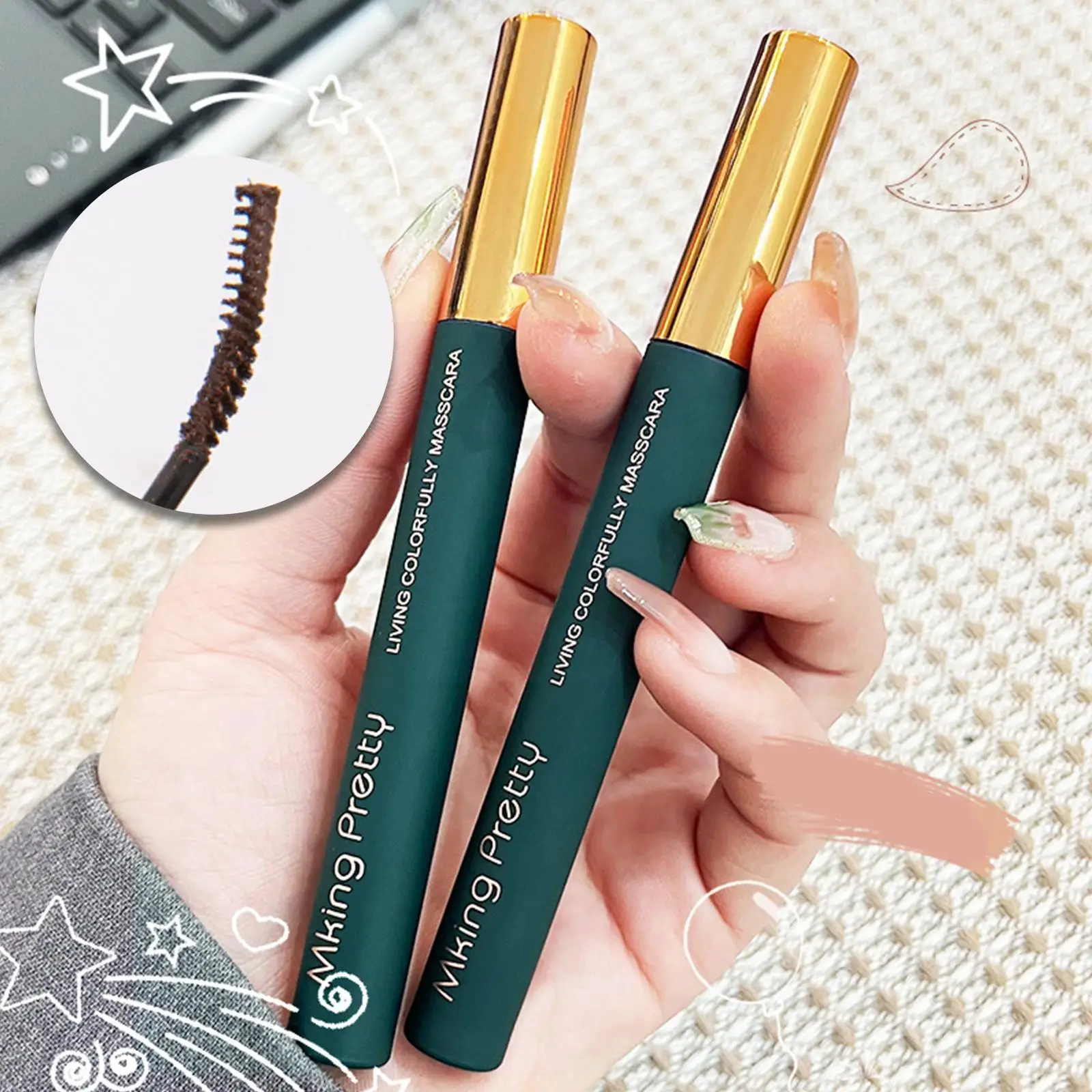 Magic Color Skinny Mascara Thick Waterproof Long Lasting Brush Beauty Eye Natural Makeup Wholesale Mascara Lashes D7U8