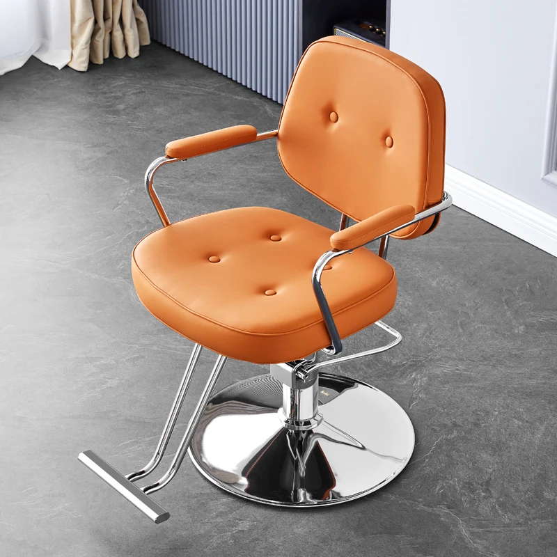 

Tray Swivel Hair Barber Chair Hairdressing Beauty Salon Shampoo European Barber Chair Vintage Aesthetic Commercial Furniture