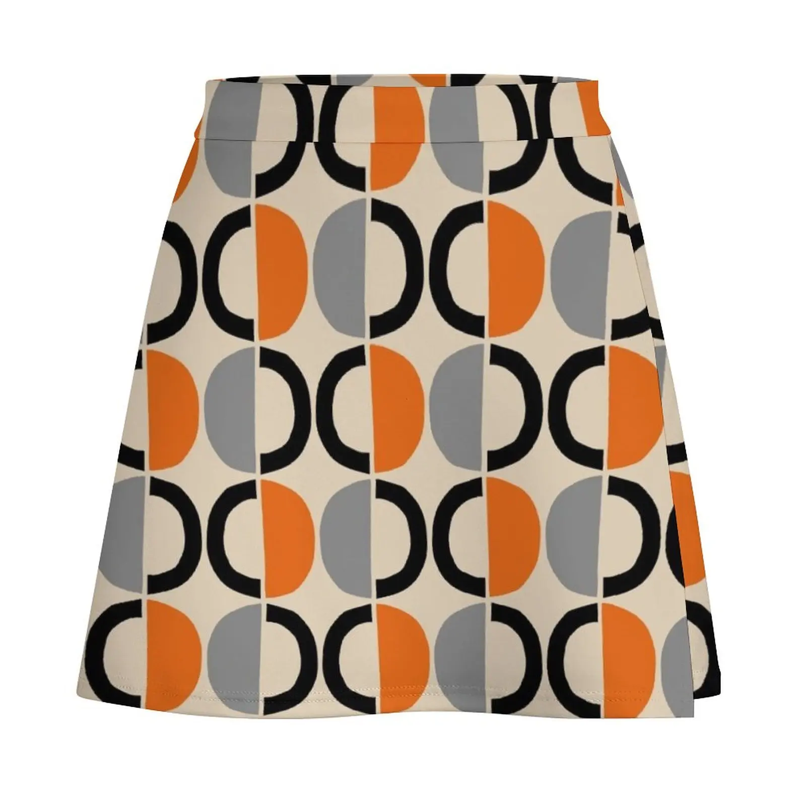 Mid Century Modern Half Circle Pattern 320 Mini Skirt korean style women clothing sexy skirt skirts for women Mini Skirt