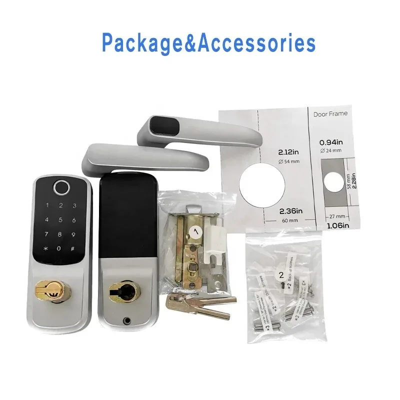 Imagem -06 - Tuya Wifi Fingerprint Door Lock Ttlock Bluetooth Biométrico Eletrônico Smart Lock Teclado Digital Rfid Keyless Entry Door Lock