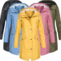 2025 New Spring Autumn Hoodie Coats Outdoor Mountaineering Coat Mid length Women's Windbreaker Waterproof Jacket Feminina Gifts