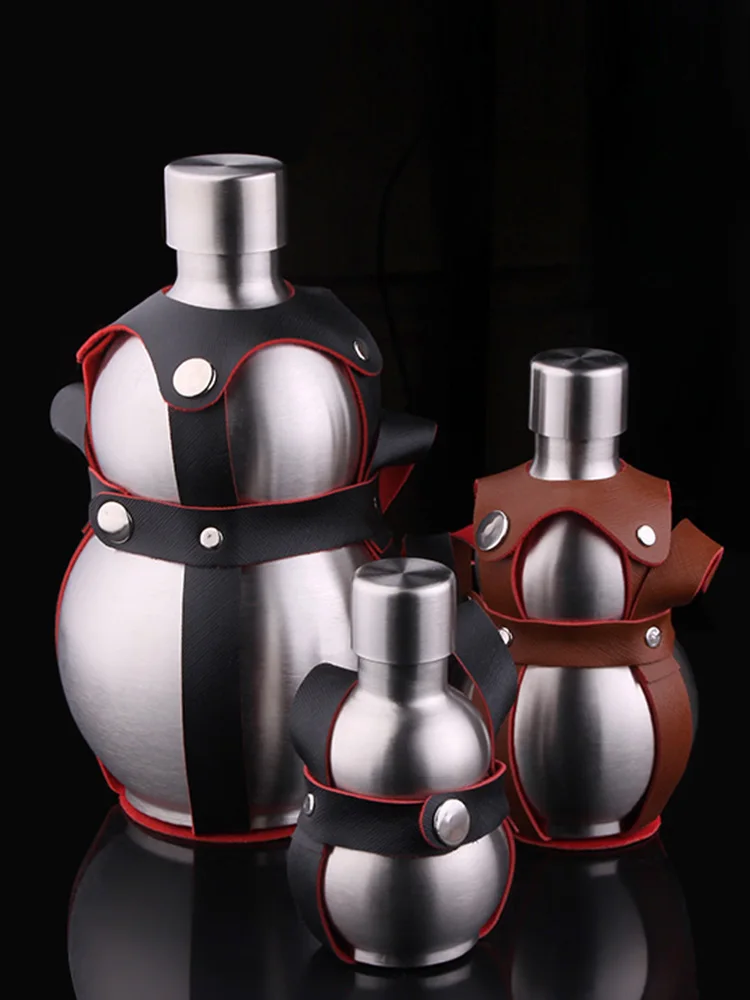 304 Stainless Steel Creative Empty Bottle Wine Pot Portable Kettle Thickened Bottle for Wine