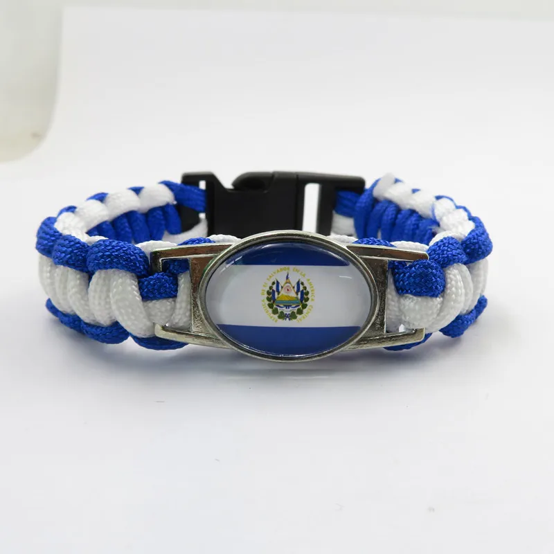 Fashion El Salvador Flag Bracelet Handmade Charm El Salvador Woman And Man Bracelets & Bangles Jewelry