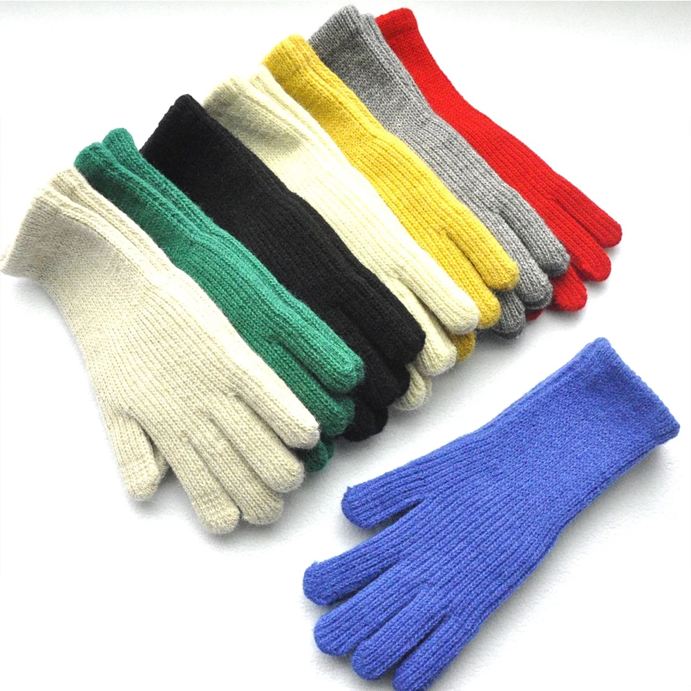 Guantes de punto con pantalla táctil para hombre y mujer, manoplas cálidas de forro polar, esponjosas, dedos expuestos, Harajuku, invierno, novedad