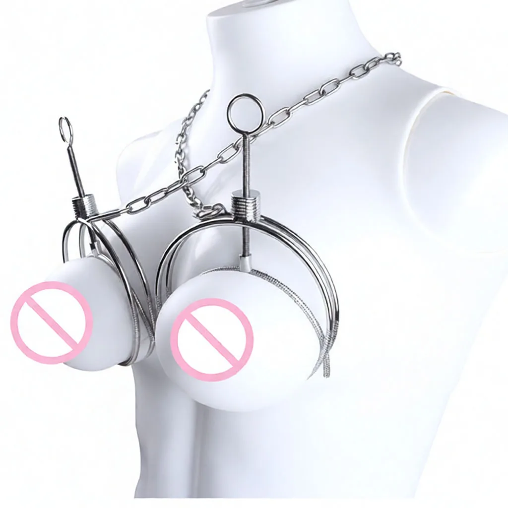 QKKQ Hoop Structure Chest Restrain Breast Bondage Bust Lock Nipple Stimulator BDSM Adult Sex Toys For Women Men Couple Flirting