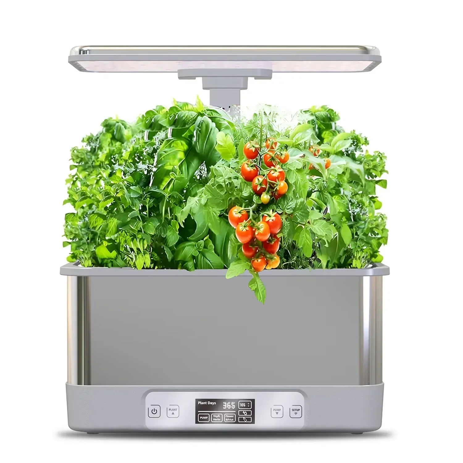 New15 Pods Hydroponics Indoor Garden Kit with Auto Timer Electric Power Source and Grow Light Herb Planter Garden System