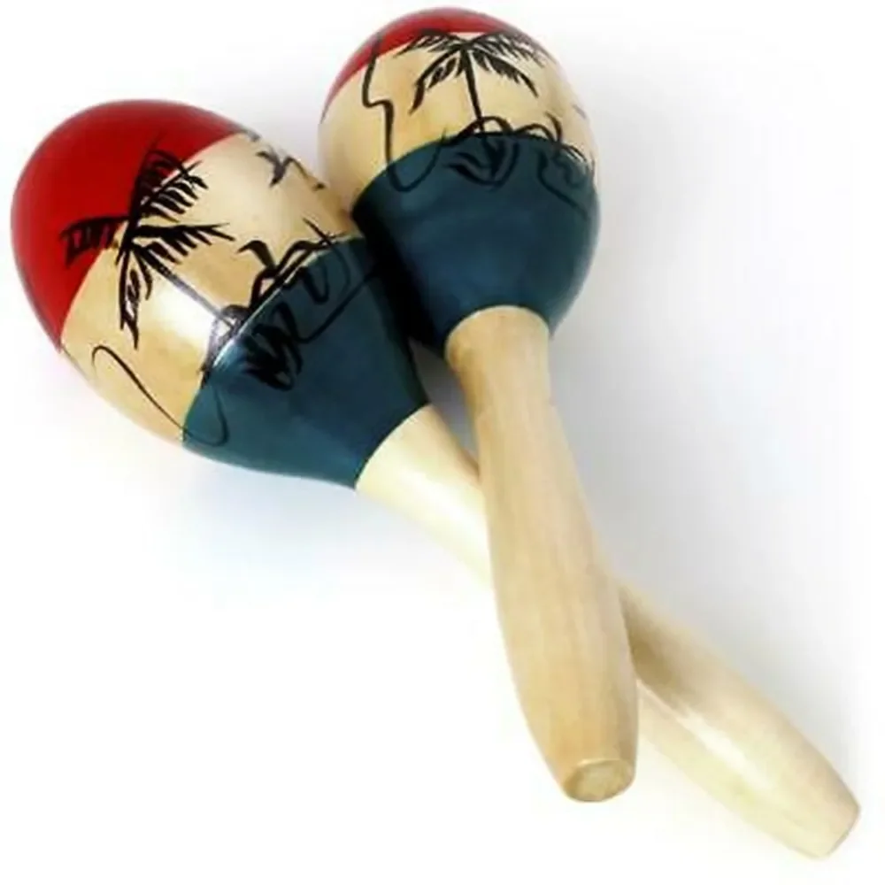 

Durable High Quality New Practical Maracas Percussion Wooden Adult Colourful Dinner Ethnic Instrument Musical Party