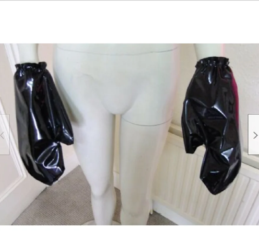 Sissy Girl PVC Baotou Elastic Ruffle Gloves Foot Cover A Complete Set Cute Sexy Charming Custom
