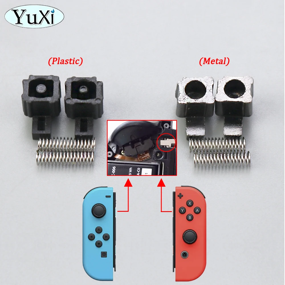 Pestillo de hebilla de bloqueo deslizante izquierdo y derecho para Joy Con Switch, pieza de repuesto Original de Metal y plástico para NS NX JoyCon