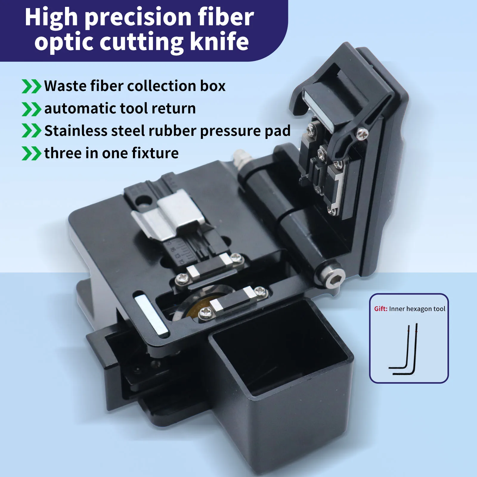 

Fiber Optic Cutter Fiber cleaver Cable Cutting Knife FTTT Fiber Optic Knife Tools cutter High Precision Cleaver 24 point blade