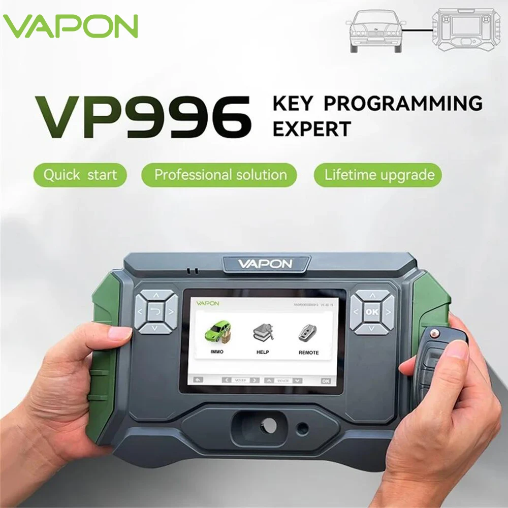 2026 Newest VAPON VP996 OBD2 Car Key Programmer Lifetime Free Update Offline PIN Code Read for Ford BMW Nissan USA European Asia