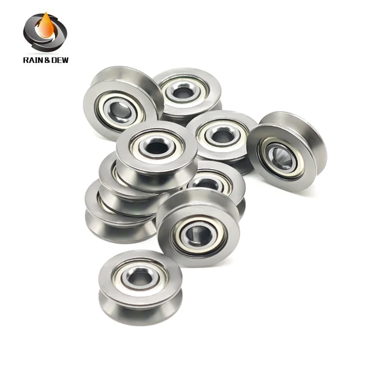 10PCS Groove V Over Line Pulley  Wire Guide Track V-groove Miniature Bearing V624ZZ V625ZZ 604UU U22 V6000ZZ