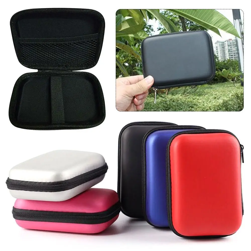 Headset Accessories Pouch Case Carry Cable Organizer Storage Box Hard Drive Disk Case Earphone Bag 2.5