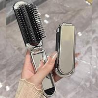 Hot Mini Hair Brush Folding Massage Comb Head Massage Anti-Static Hair Combs With Mirror Portable Air Cushion Scalp Massage Comb