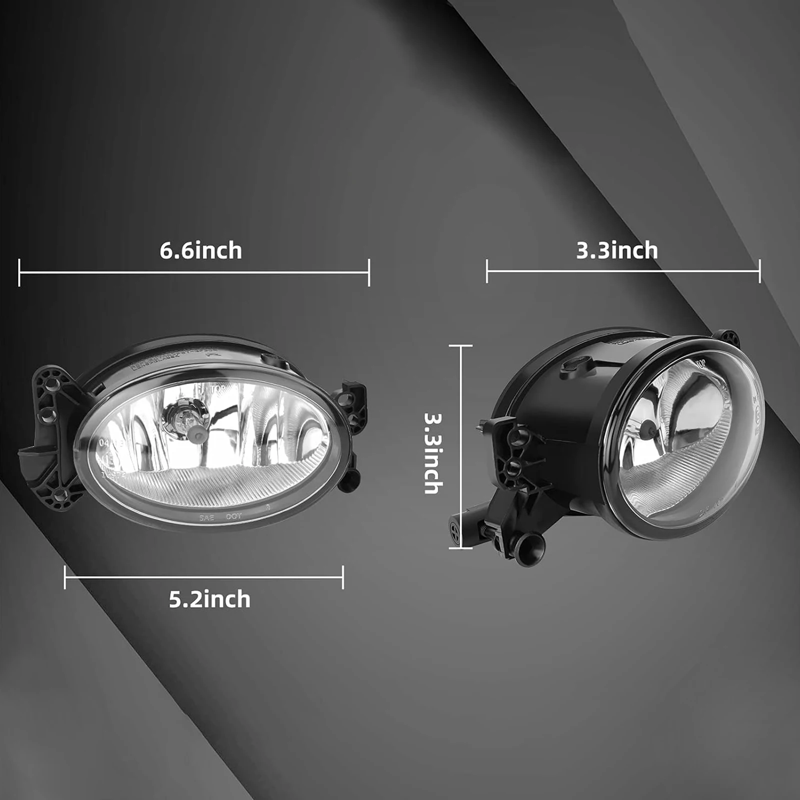 A1698201556 A1698201656 Pair Front  Fog Light Lamps With Bulbs for Mercedes Benz W204 W211 W164 C219 view 2