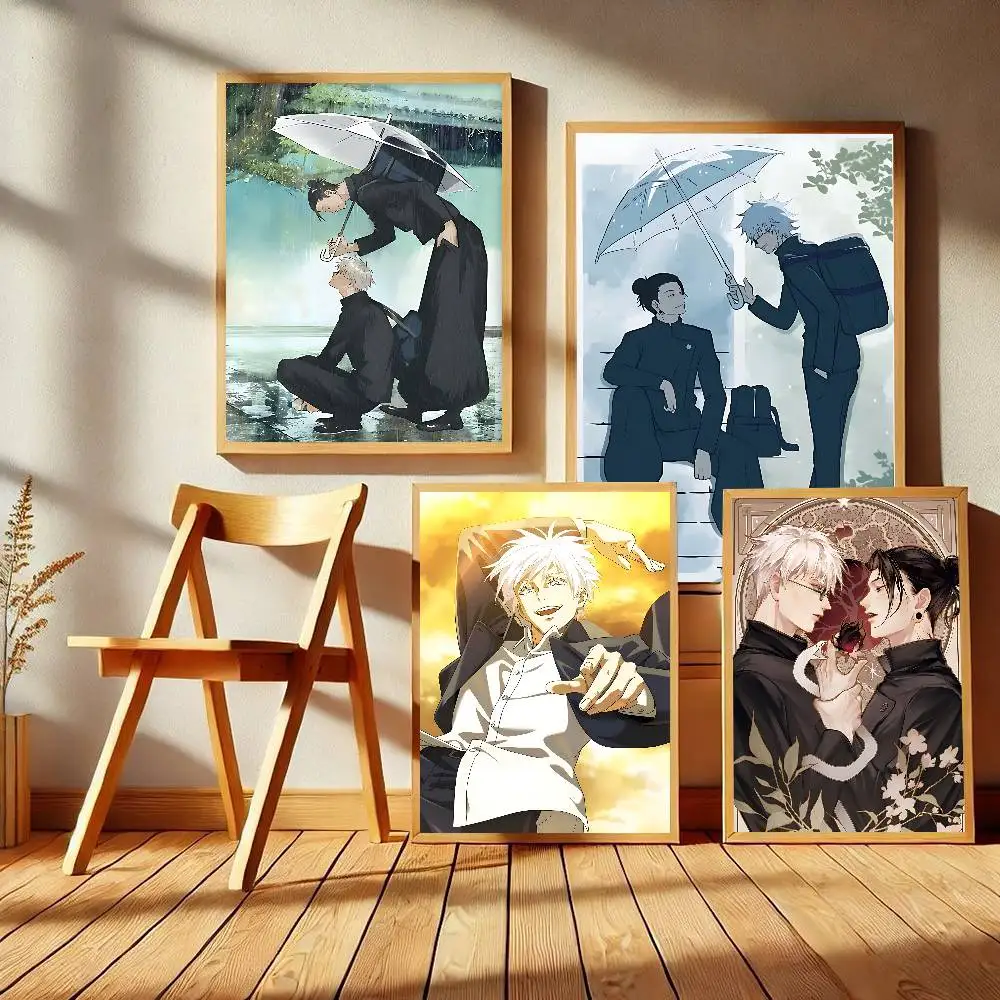 Animated Jujutsu Kaisen Classic Vintage Posters HD Quality Wall Art Retro Posters For Home Room Wall Decor