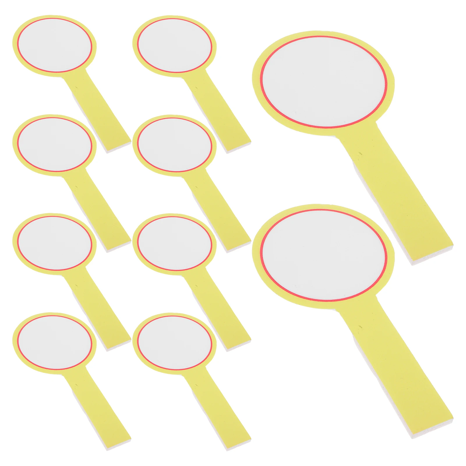 

10Pcs Portable Whiteboard Paddles Userfriendly Reusable for Various Occasions Small Dry Erase Boards Whiteboard Paddles