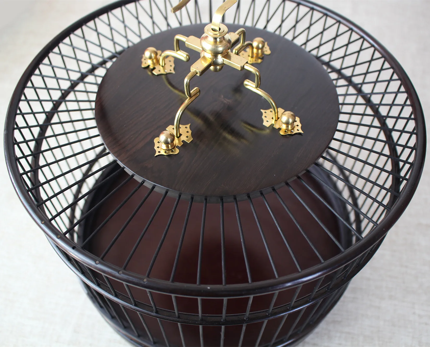 wholesale china ebony bird cages High quality luxury parrot canary large round bamboo bird cage