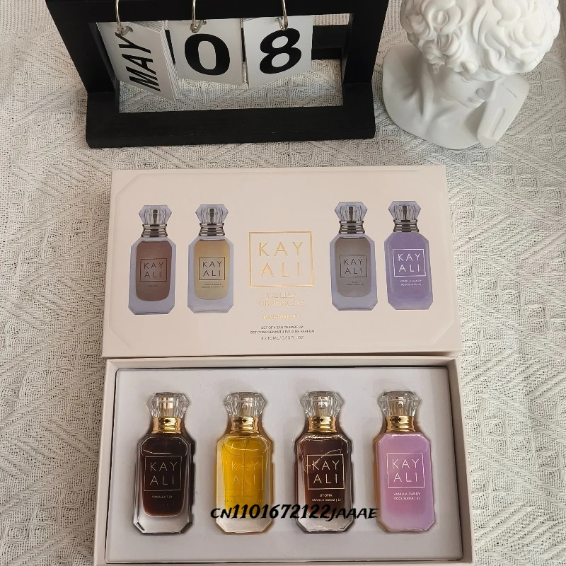 4*10ml KAYALI Unisex Parfumset Langdurig Fris Mild Elegant Bloemig Fruitig Musk Natuurlijke Geur Vier Geuren Vanilla Royale