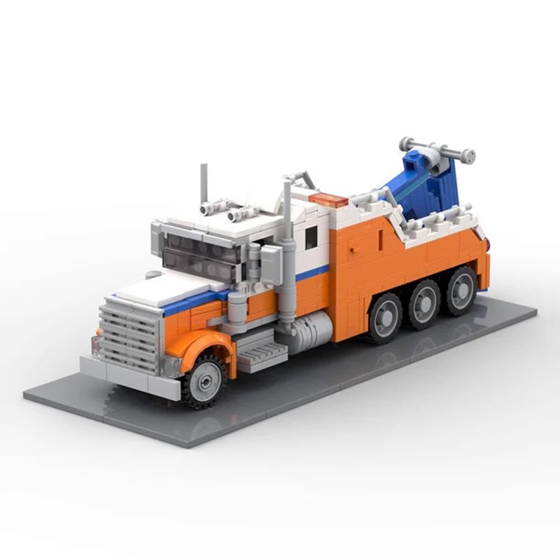 Bricklink MOC Technical Car Mini 42128 Giant Tow Truck and City Fire Pump Truck Sets Building Blocks Kid Toys Christmas Gift