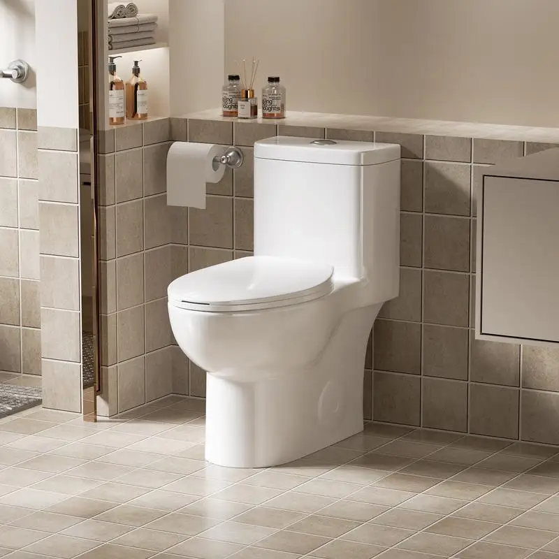 1.1/1.6 GPF Tornado Flush One-Piece Toilet, Comfort Height 17